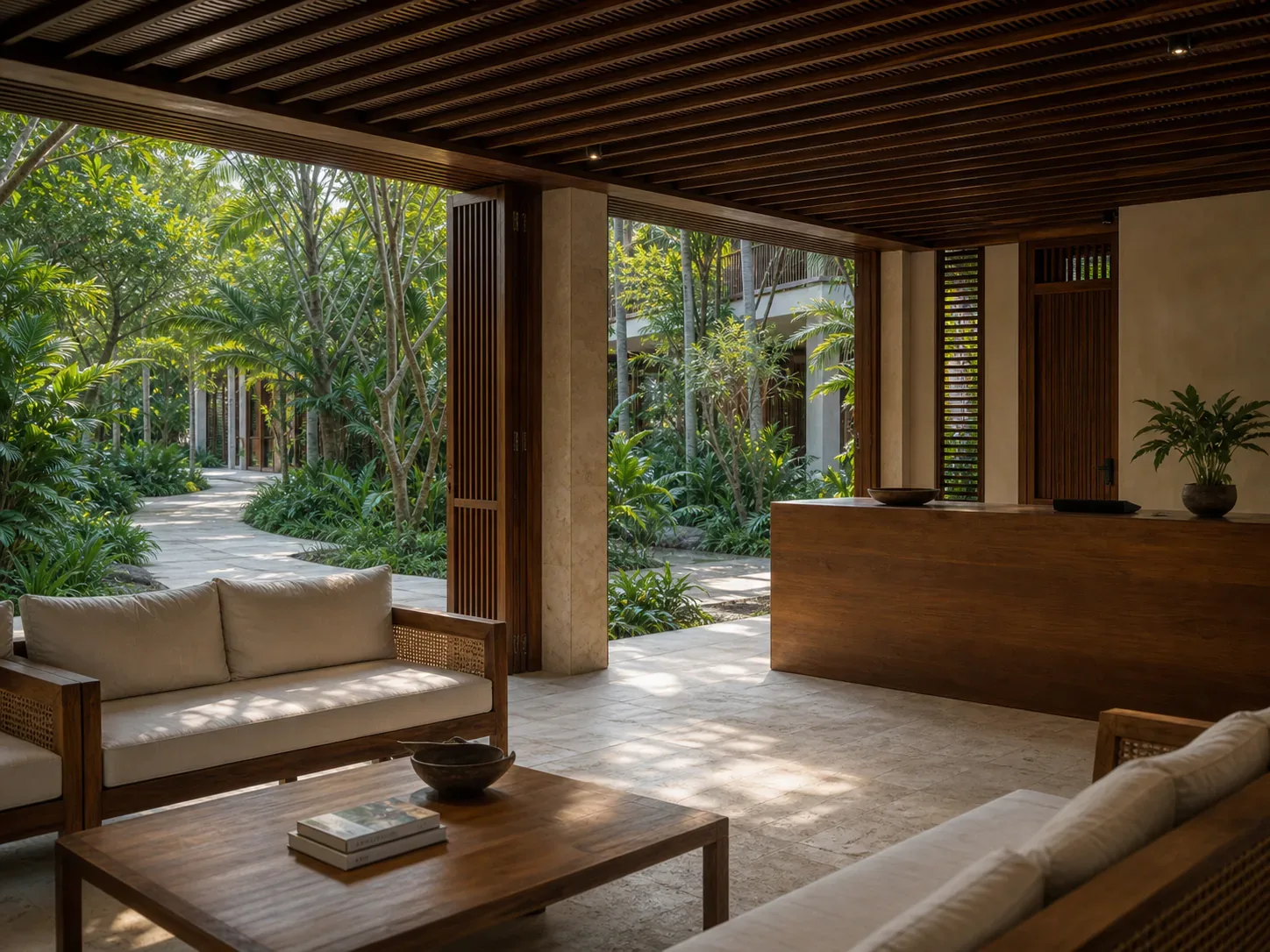 Quiet lobby lounge
